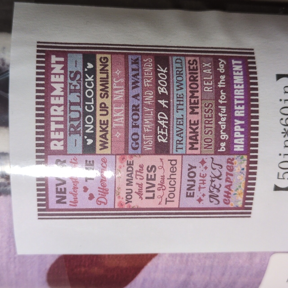 Retirement Rules Throw Blanket - Purple, Pink, and Black